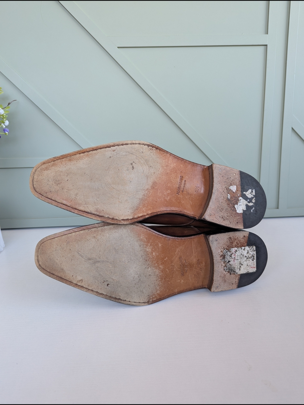 Magnanni Brown Leather Single Monk Strap Oxfords - Picture 9 of 12